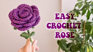 Cómo Hacer Rosas Tejidas a Crochet Fácil  Tutorial Paso a Paso [upl. by Ferdie]