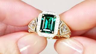 Old World Muzo Colombian Emerald Ring at 161 carat by Kat Florence KF07995 [upl. by Nitsed]