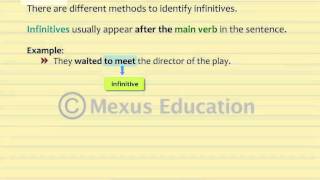 Infinitives  English Grammar  iken  ikenedu  ikenApp [upl. by Hakaber415]