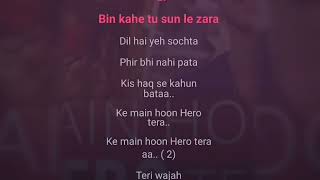 Main Hoon Hero Tera  Karaoke [upl. by Yrolam]