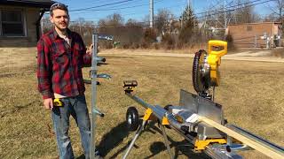 Set Precision Stops Fast On The DeWalt Miter Saw [upl. by Eelarac]