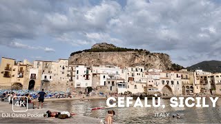 Cefalù Sicily Walking Tour 4K  DJI Osmo Pocket 3 Walking Tour 4K HDR [upl. by Maxey]