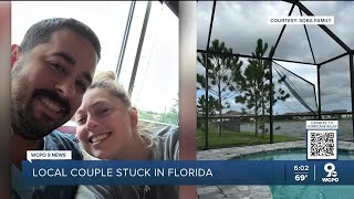 Newlyweds stuck in Florida after riding out Hurricane Milton during honeymoon [upl. by Airbmak]