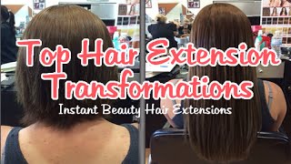 Top 25 Hair Extension Transformations  Before and After Hair Extensions  Instant Beauty ♡ [upl. by Okwu]