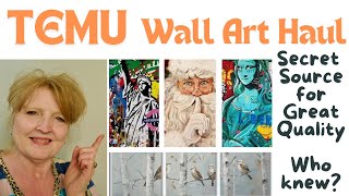 Temu Wall Art Haul [upl. by Alliuqahs]