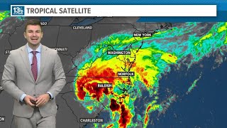 Heres what Hampton Roads Virginia and northeast North Carolina may see from Debby [upl. by Ahsatin642]