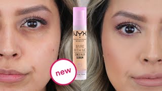 NEW FROM NYX AND ONLY 11 BARE WITH ME CONCEALER SERUM  REVIEW AND WEAR TEST [upl. by Eiger]