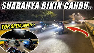 ROMBONGAN ZX25R TOP SPEED DI ANTASARI LANTAI 2🔥SUARANYA KAYA MOTO GP‼️ [upl. by Willey224]