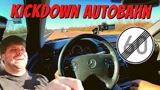 KICKDOWN Autobahn  Mercedes Benz V8  W210 E430 [upl. by Rybma]