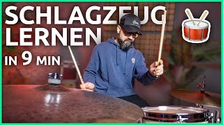 Schlagzeug lernen in 9 Minuten 🥁 Dein EinsteigerCrashkurs [upl. by Wobniar]