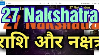 27 nakshatra  Rashi and nakshatra list  Nakshatra astrology [upl. by Stine325]