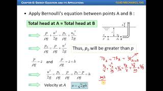 Lecture29 Chapter6 The Energy Equation and its Applications  Part3 Pitot Tube [upl. by Bunnie]