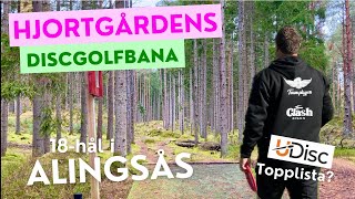 HJORTGÅRDENS Discgolfbana i Alingsås  Kan jag slå mig in på Udisc topplista [upl. by Romy488]