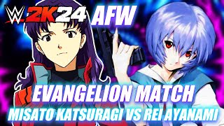 Misato Katsuragi VS Rei Ayanami 2  WWE 2K24  ANIME  Evangelion VS Evangelion [upl. by Aldis]