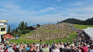 Weltrekord des grössten AlphornEnsembles auf der Klewenalp [upl. by Eldwin]