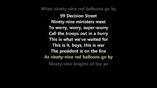 99 Red Balloons Lyrics  NENA [upl. by Kauppi79]