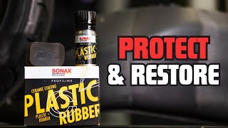 How to apply the new SONAX Ceramic Coating Plastic amp Rubber  long term solution for faded plastics [upl. by Nnayllas847]