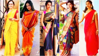 💞 Tamil 😍 Beautiful 😘 Cute 👸 Girls in 👗 Saree 🔥 Latest 💃 Trending 💝 TikTok Videos 😘 [upl. by Akcirehs]