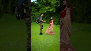 Sajan Sajan teri dulhan tujhko pukare aaja army couple love status 🥰 shorts army youtubeshorts [upl. by Myk220]