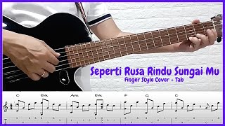 seperti rusa rindu sungaimu gitar cover fingerstyle pemula beginer tab free Gratis [upl. by Selfridge72]