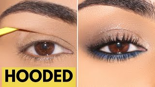 The Unbelievable Effect of Blue Eyeshadow on Hooded Eyes [upl. by Yclehc340]