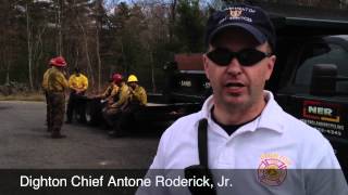 Large brush fire in Dighton Massachusetts [upl. by Notnroht]