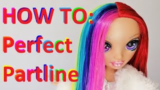 How To Thatch a Partline on your Doll Hair Reroot or new and unboxed [upl. by Wiese]