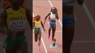 carrii Richardson 😱🇺🇲 usa faster women survival shorts viralvideo [upl. by Devonne]