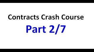 Contracts  Exam Crash Course Part 27 [upl. by Donna]