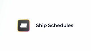 Shipping Schedules tool  quick explanation [upl. by Leelaj]