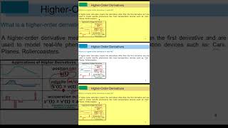 What is a higherorder derivative in real life What do higher derivatives tell us [upl. by Ecinej11]