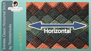 Entrelac Classic Horizontal Crochet Stitch Made Easy  Tutorial How To [upl. by Thgiwd883]