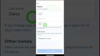 How to change your name on Facebook mobile app on iphone and android  facebook name change 2023 [upl. by Adriena]