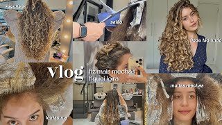 Vlog  Fiz mais mechas  Fiquei loiraa😳 preparação salão e resultado✨ [upl. by Lloyd]