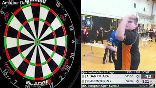 Aidan OHara vs Sean McKeon QuarterFinal JDC European Open Event 2 2023 [upl. by Marron]