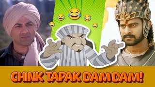 Chink Tapak Dam Dam 🤣  Ft Bahubali Trump amp Gadar  Viral Instagram Meme 🔥  Edits MukeshG [upl. by Fay126]