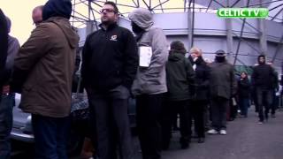 Celtic FC  Season ticket holders queue to buy extra UEFA Champions League tickets [upl. by Etterb]