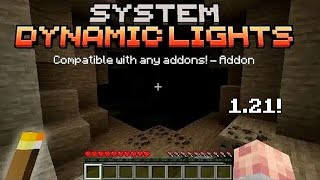 Dynamic Lighting Addon  Survival Addon  OffhandLeft Hand Torch Addon download MCPEMCBE 121 [upl. by Bouley]