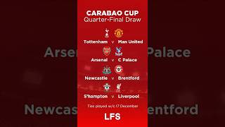 ✅Carabao Cup QuarterFinal Draw football carabaocup [upl. by Ycniuqal515]