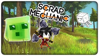 INVASO DAGLI SLIME E GHAST DI MINECRAFT  Scrap Mechanic Migliori Creazioni ITA [upl. by Nerty]