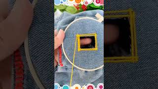 Cómo remendar jeans fáci y rápido con hilo de lana  Ideas de manualidades fáciles de hacer [upl. by Miah961]