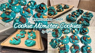 BakeWithMe EP01  Cookie Monster Cookies [upl. by Annyrb]