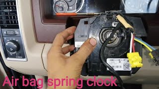 Dodge ram 1500 2018 steering wheel airbag clock sprig removel and replace Part1 [upl. by Sebastien]