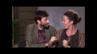 David Tennant and Olivia Colman speaking French and Olivia Colmans Jodie Whittaker impression [upl. by Anisor]