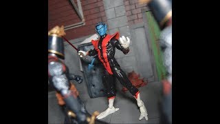 Marvel legends custom Nightcrawler HasbroToy Biz Hybrid Review [upl. by Jarietta]