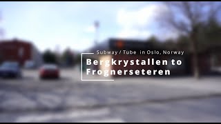 Tbane subway metro Bergkrystallen to Frognerseteren Oslo Travel Norway [upl. by Kramal]