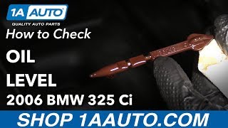 How to Check Oil Level 0413 BMW 325Ci E46 [upl. by Geordie]