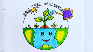 Environment day drawingstop pollution drawing for compititionsave environment poster drawing [upl. by Anoniw567]