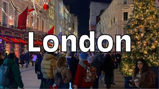 quotChristmas in London Bond Street Walk with London Christmas Lights and Window Shoppingquot [upl. by Ireva]