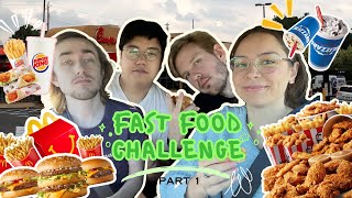 Attempting the HARDEST Fast Food Challenge  meals only ordered by strangers Part 1 [upl. by Ymirej]